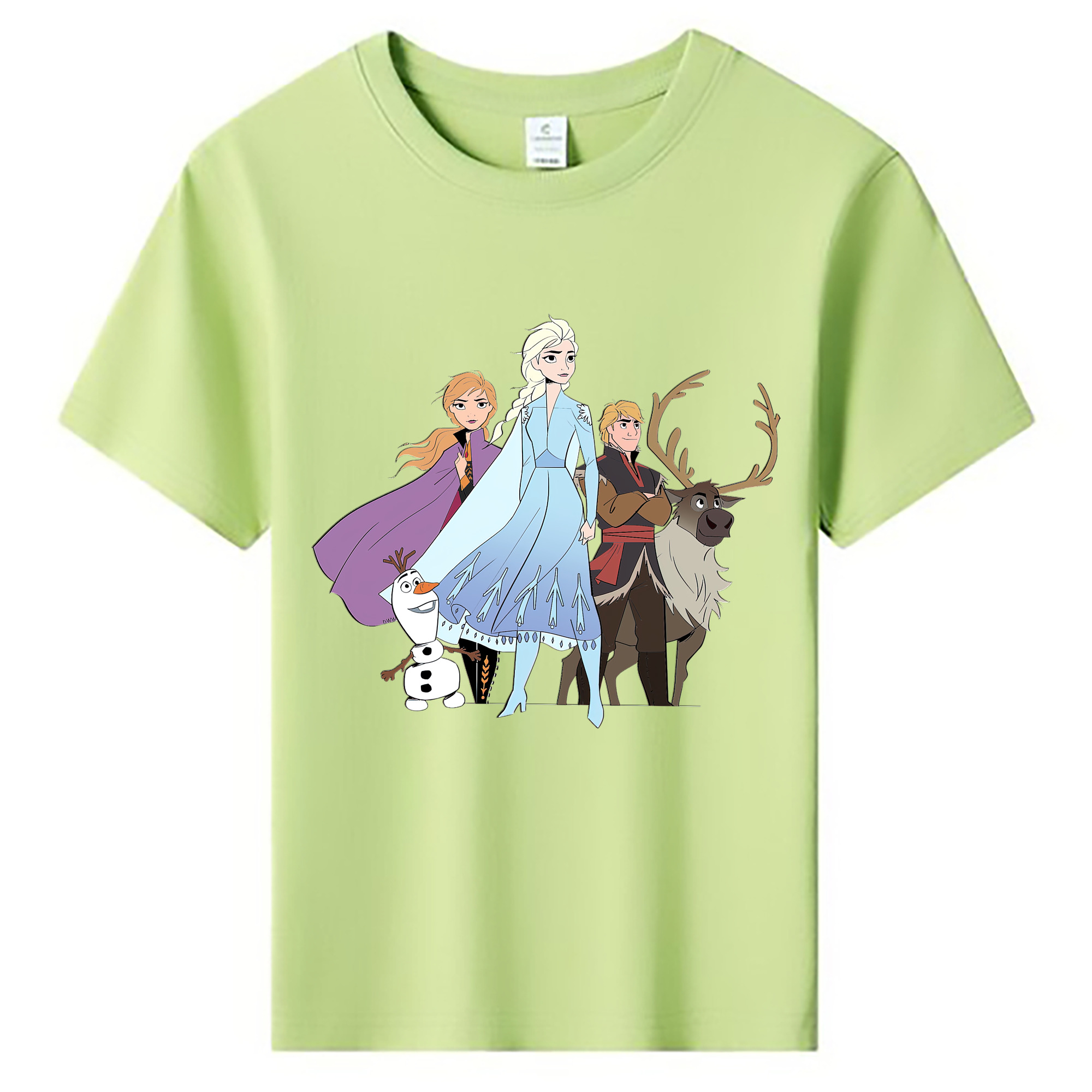 （画像用） アナと雪の女王 アンナ エルサ Frozen Anna Elsa 綿100％キッズTシャツ（フロントプリント）
